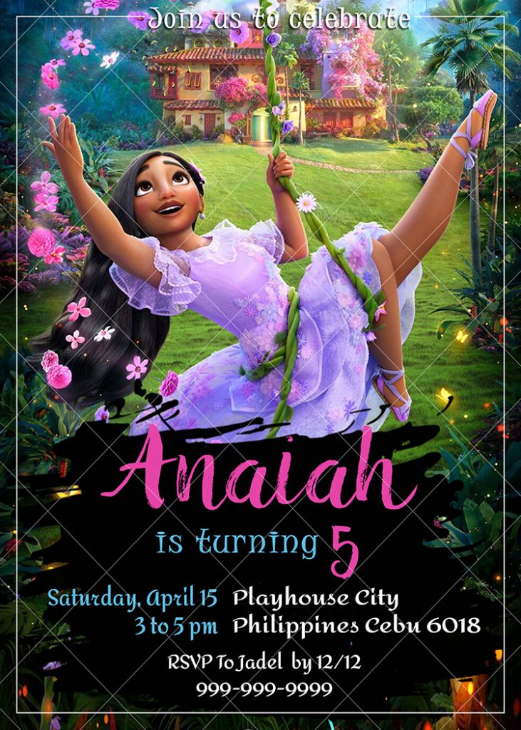 Disney Encanto Birthday Invitation Isabela Madrigal 4 X 6 Or 5 X 7