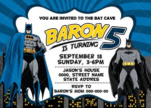 Printable Batman Birthday Invitation Templates | Batman invitations ...