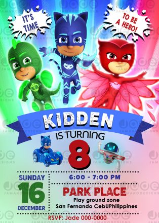 Pj Masks Invitations Printables, Pj Masks Invite, Pj Masks Birthday ...