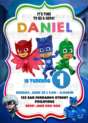 Pj Masks Birthday Invitation Printable - Jamakodesigns - Pj Masks ...