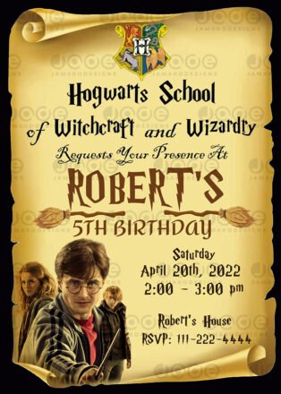 Harry Potter Birthday Invitation - Jamakodesigns